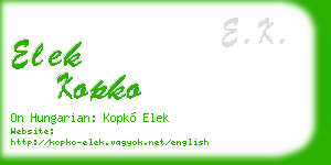 elek kopko business card
